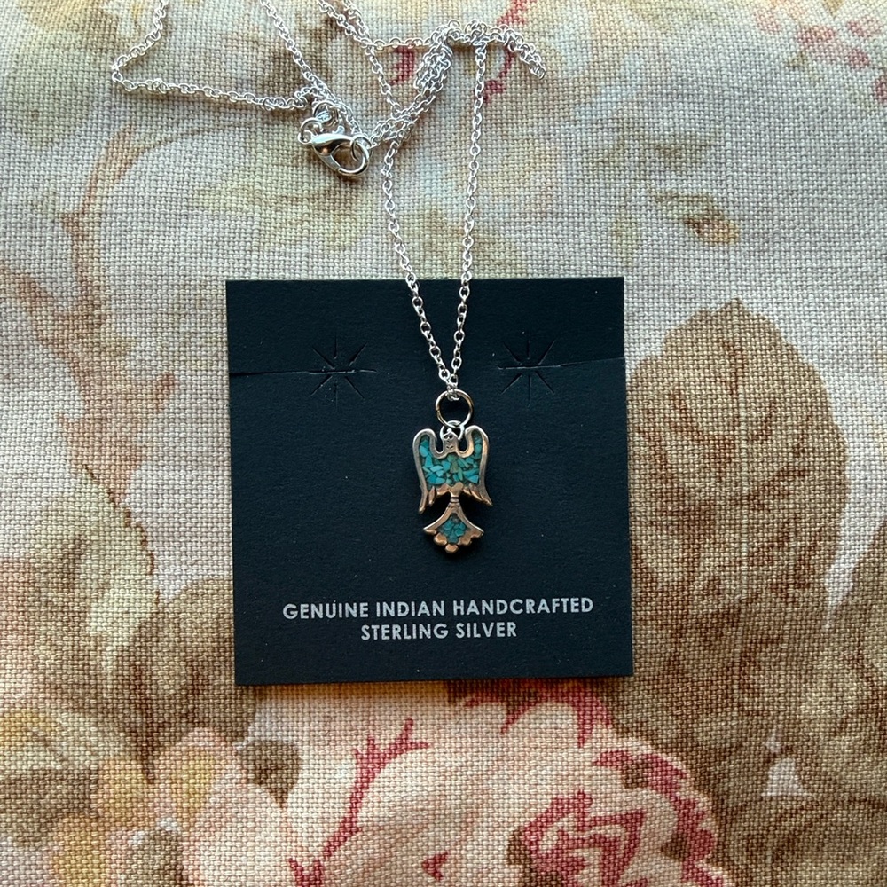 Handcrafted Sterling Silver Eagle Pendant Necklace